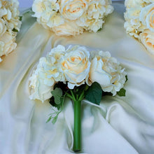 Load image into Gallery viewer, Rose & Hydrangea Bouquet Artificial Silk Flowers - Beige