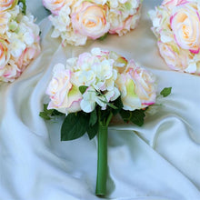 Load image into Gallery viewer, Rose & Hydrangea Bouquet Artificial Silk Flowers - Pink