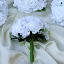 Load image into Gallery viewer, Rose & Hydrangea Bouquet Artificial Silk Flowers - White