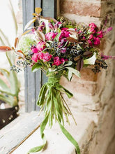 Load image into Gallery viewer, Small Velvet Rose Bud Bush Artificial Flowers - Fuchsia