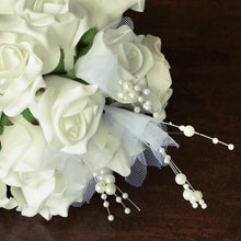 Load image into Gallery viewer, Handcrafted Rose Bouquet Artificial Foam Flowers - Cream