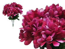 Load image into Gallery viewer, Small Chrysanthemum Bush Artificial Silk Flowers - Fuchsia