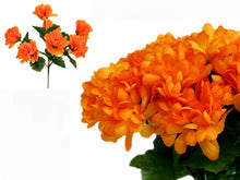 Load image into Gallery viewer, Small Chrysanthemum Bush Artificial Silk Flowers - Orange