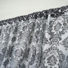 Load image into Gallery viewer, Dual Layer Wedding Photography Chiffon Taffeta Damask Flocking Backdrop - Black/White - 20FT x 10FT