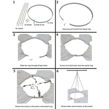 Load image into Gallery viewer, 8 Panel 24" Hoop Ceiling Draping Hardware Kit For Wedding Party Banquet Event - FREE Tool Kit