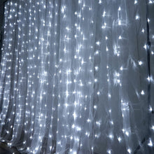 Load image into Gallery viewer, 600 LED Lights BIG Wedding Party Photography Organza Curtain Backdrop - White - 20FT x 10FT