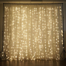 Load image into Gallery viewer, 600 LED Lights BIG Wedding Party Photography Organza Curtain Backdrop - Warm White - 20FT x 10FT