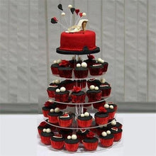 Load image into Gallery viewer, 5 Tier Heavy Duty Acrylic Glass Cupcake Dessert Stand For Birthday Wedding Party