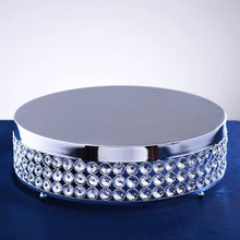 Load image into Gallery viewer, Fancy Beaded Crystal Metal Riser Cake Stand - 13.5" Diameter