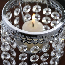 Load image into Gallery viewer, Stunning Metal Votive Tealight Crystal Candle Holder Wedding Centerpiece - 11.5"