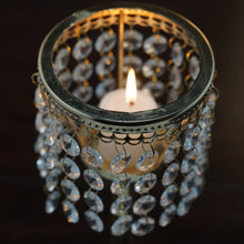 Load image into Gallery viewer, Stunning Metal Votive Tealight Crystal Candle Holder Wedding Centerpiece - Gold - 11.5"