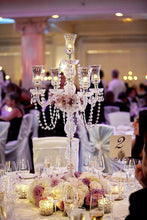 Load image into Gallery viewer, Stunning Candelabra Candlestick Crystal Candle Holder Wedding Centerpiece - 35" Tall