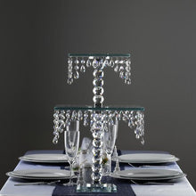 Load image into Gallery viewer, 21" Gemcut Egyption Handcrafted Glass Chandelier Crystal Wedding Cake Riser Stand - 1 PCS