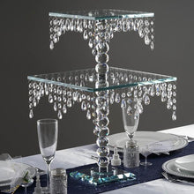 Load image into Gallery viewer, 21" Gemcut Egyption Handcrafted Glass Chandelier Crystal Wedding Cake Riser Stand - 1 PCS
