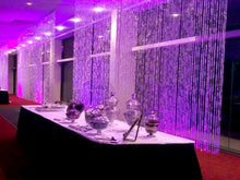 Load image into Gallery viewer, Clear Crystal Strand Decorative Wedding Party Curtain Backdrop - 20FT x 3FT with Metal Rod Top