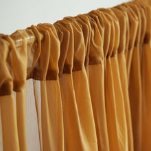 Load image into Gallery viewer, 10FT Fire Retardant Gold Sheer Curtain Panel Backdrops Window Treatment With Rod Pockets - Premium Collection