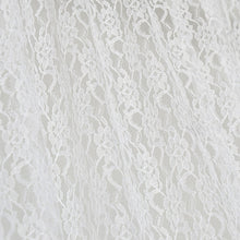 Load image into Gallery viewer, Set Of 2 Ivory Fire Retardant Sheer Floral Lace Premium Curtain Panel Backdrops Window Treatment With Rod Pockets - 5FTx10FT