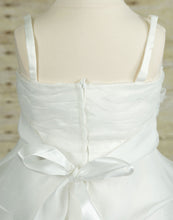 Load image into Gallery viewer, Dazzling White Net and Satin Pleated Dress - White