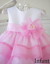 Load image into Gallery viewer, Layered Mirror Organza and Satin Dress - Pink