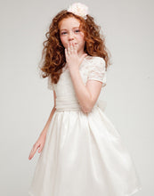 Load image into Gallery viewer, Luring Lace and Glistening Taffeta Knee length Dress - Red