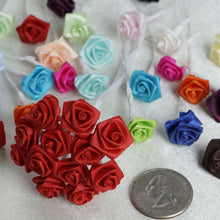 Load image into Gallery viewer, 144 Artificial Ivory Satin Rose Bud DIY Craft Flower Applique Brooch