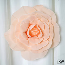 Load image into Gallery viewer, 12" Large Foam Rose Backdrop Wall Decor - Blush - 4 pcs