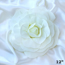 Load image into Gallery viewer, 12" Large Foam Rose Backdrop Wall Decor - Cream - 4 pcs