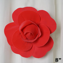 Load image into Gallery viewer, 8" Large Foam Rose Backdrop Wall Decor - Red - 6 pcs
