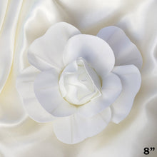Load image into Gallery viewer, 8" Large Foam Rose Backdrop Wall Decor - White - 6 pcs