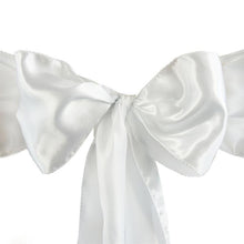 Load image into Gallery viewer, White Sleveeless Satin Flower Girl Dress with Sash