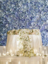 Load image into Gallery viewer, Hydrangea Artificial Flower Wall Mat Panel - Blue - 4 panels

