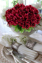 Load image into Gallery viewer, Small Chrysanthemum Bush Artificial Silk Flowers - Coral
