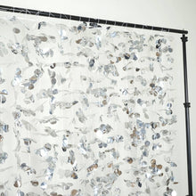 Load image into Gallery viewer, Dazzling Metallic Foil Flower Wedding Backdrop- Silver- 6ftx6ft
