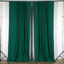 Load image into Gallery viewer, Set Of 2 Hunter Green Fire Retardant Polyester Curtain Panel Backdrops Window Treatment With Rod Pockets - 5FTx10FT
