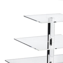Load image into Gallery viewer, 7 Tier Square Heavy Duty Acrylic Glass Cupcake Dessert Stand For Birthday  Wedding Party
