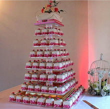 Load image into Gallery viewer, 8 Tier Square Heavy Duty Acrylic Glass Cupcake Dessert Stand For Birthday  Wedding Party
