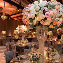 Load image into Gallery viewer, 32" Tall Exotic Designer Crystal Garland Chandelier Wedding Centerpiece
