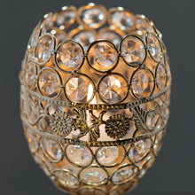 Load image into Gallery viewer, 14" Tall Crystal Beaded Candle Holder Goblet Votive Tealight Wedding Chandelier Centerpiece - Gold - BUY ONE GET ONE FREE!!
