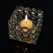 Load image into Gallery viewer, Illuminating Square Votive Tealight Wedding Crystal Candle Holder - 3.25" W x 3.25" L x 2.5" H
