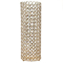 Load image into Gallery viewer, 16" Tall Gold Exquisite Wedding Votive Tealight Crystal Candle Holder
