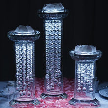 Load image into Gallery viewer, 18" Gemcut Egyptian Handcrafted Glass Crystal Pillar Vase Chandelier Table Top Wedding Centerpiece - 1 PCS
