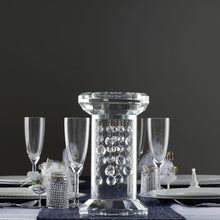 Load image into Gallery viewer, 11" Gemcut Egyptian Handcrafted Glass Crystal Pillar Vase Chandelier Table Top Wedding Centerpiece - 1 PCS
