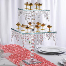 Load image into Gallery viewer, 21" Gemcut Egyption Handcrafted Glass Chandelier Crystal Wedding Cake Riser Stand - 1 PCS
