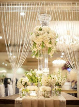 Load image into Gallery viewer, Clear Crystal Strand Decorative Wedding Party Curtain Backdrop - 20FT x 3FT with Metal Rod Top
