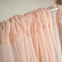 Load image into Gallery viewer, Set Of 2 Blush Fire Retardant Sheer Organza Premium Curtain Panel Backdrops Window Treatment With Rod Pockets - 5FTx10FT
