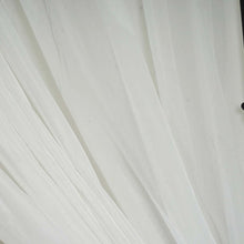 Load image into Gallery viewer, Set Of 2 White Fire Retardant Sheer Organza Premium Curtain Panel Backdrops Window Treatment With Rod Pockets - 5FTx10FT
