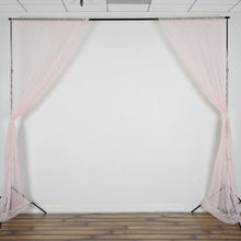 Load image into Gallery viewer, Set Of 2 Blush Fire Retardant Sheer Floral Lace Premium Curtain Panel Backdrops Window Treatment With Rod Pockets - 5FTx10FT
