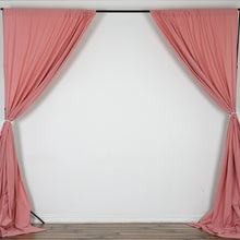 Load image into Gallery viewer, Set Of 2 Rose Quartz Fire Retardant Polyester Curtain Panel Backdrops Window Treatment With Rod Pockets - 5FTx10FT
