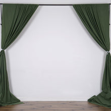 Load image into Gallery viewer, Set Of 2 Willow Green Fire Retardant Polyester Curtain Panel Backdrops Window Treatment With Rod Pockets - 5FTx10FT
