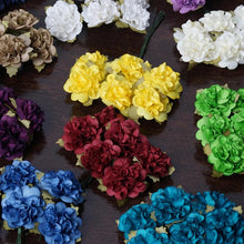 Load image into Gallery viewer, 72 Chocolate Paper Mini Carnation Flowers For DIY Corsage and Boutonniere Wedding Craft
